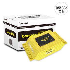 바나나 물티슈 100매 캡형 평량 38g 30ea(1box)