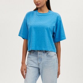 코치 Signature Cropped T Shirt CP319e Bright Blue