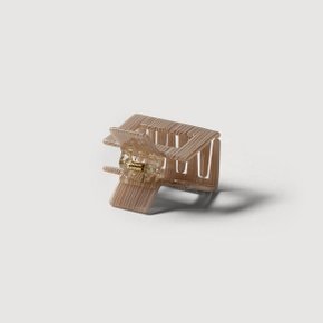 패턴 사각 헤어집게 소, 브라운 J83N902035700