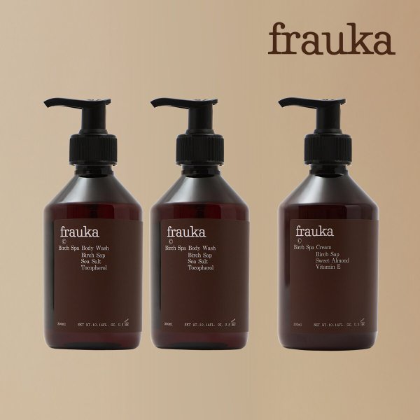 [독일정품]프라우카 버치 스파 세트(워시2+크림1)