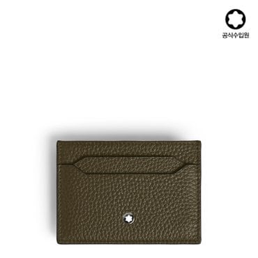 몽블랑 [공식][단독] 그레인 5cc 카드 지갑 카키 220219