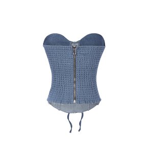 DENIM CORSET TOP_Blue