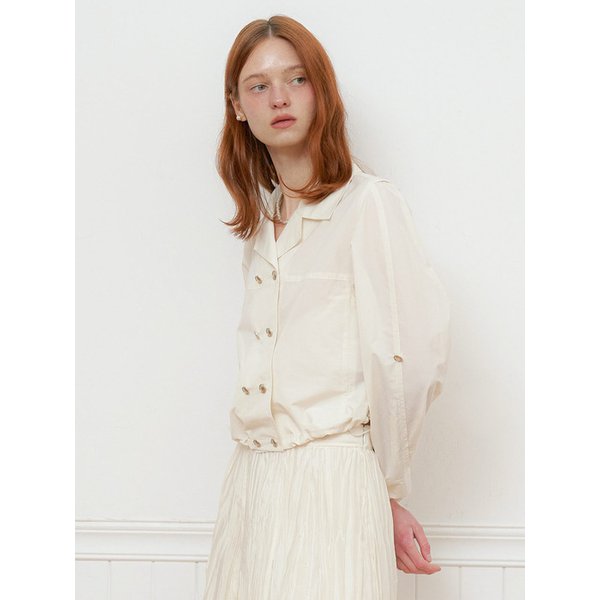 드로우스트링 아우터형 크롭 블라우스 OW4MB4040