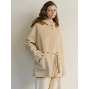 Cashmere Preau Handmade Coat (Light Beige)