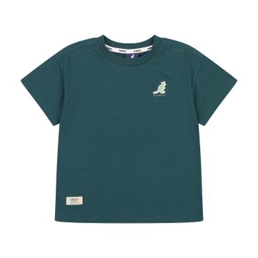 캉골키즈 백 프린트 포인트 티셔츠 RB 0103 그린