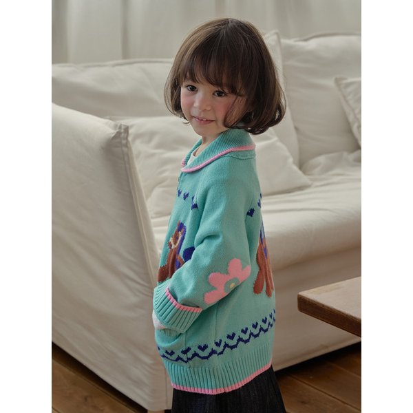 뉴컬러 포니 니트 가디건