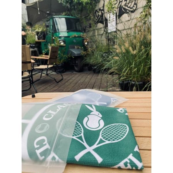 Tennis Sports Waffle Towel_Green