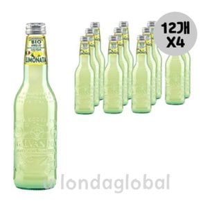 갈바니나 유기농 레몬 소다수 탄산 음료 355ml 12개X4