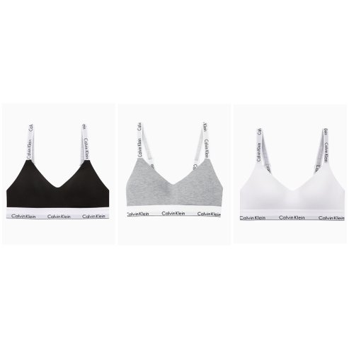Calvin Klein Underwear 25 SS CK 여성 아이콘 코튼 모달 브라렛 3종 택 1(QF7059-UB1/P7A/100)