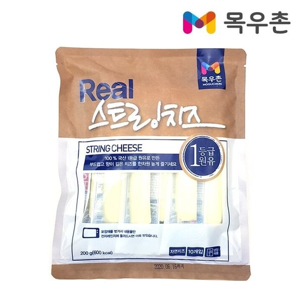 [푸른들마켓][목우촌] 리얼스트링치즈(200g)(20g*10)