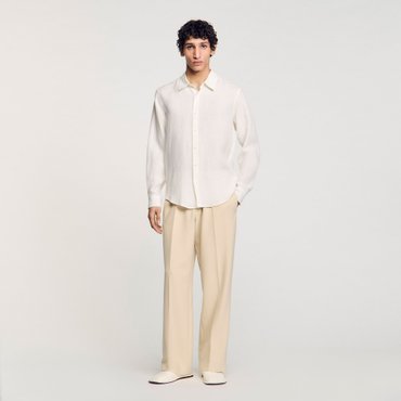 산드로옴므 [SANDRO HOMME] 베이직 린넨 셔츠 SH25S3MRH0891
