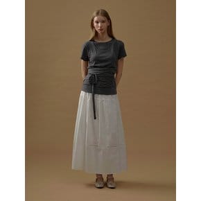 FLOWER LACE LONG SKIRT (sand ivory)