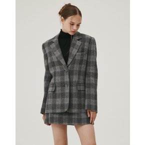 CLASSIC WOOL JACKET GRAY CHECK SET