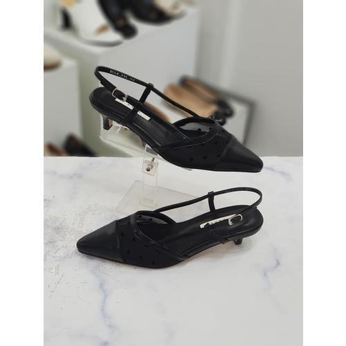 HANSHOE 세이브존09 여성 망사 시스루 슬링백 샌들 힐 5cm SGHS179048kr(1)