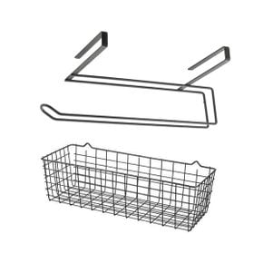 메탈텍스 키친타올 홀더 다용도 바스켓 세트 2P - 블랙 주방 카페 정리 수납 코스트코
