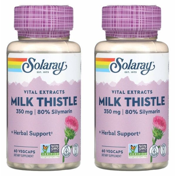 솔라레이 밀크씨슬 Milk Thistle 350mg 60캡슐 2개