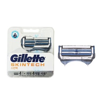  Gillette 스킨텍 파워 면도기날 4개입/피부저자극면도 (WB5B5E0)