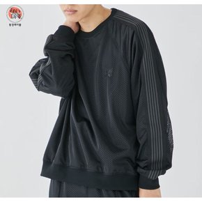 니들스 x 스튜디오스 별주 트랙 L/S 져지 긴팔 메쉬 검정 티셔츠 24ss OT1556