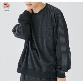  니들스 x 스튜디오스 별주 트랙 L/S 져지 긴팔 메쉬 검정 티셔츠 24ss OT1556