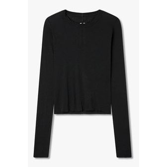 릭오웬스 [WOMEN] 리브 롱 슬리브 크롭 티셔츠 RO26106007000