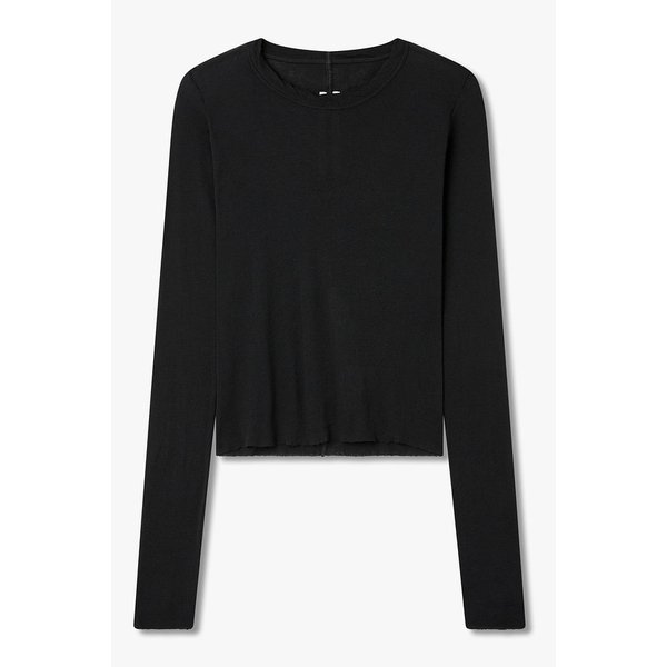 [WOMEN] 리브 롱 슬리브 크롭 티셔츠 RO26106007000