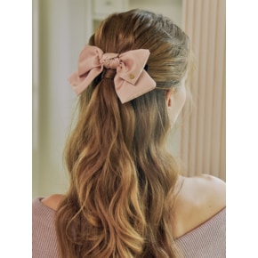 mari ribbon hairpin_beige