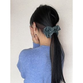 Fake leather scrunchie (4color)