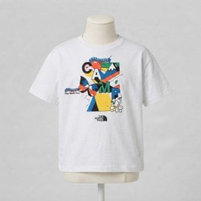 노스페이스 키즈 키즈 캠프아웃 반팔 티 WHITE NT7US03S