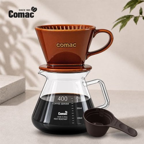 코맥 브라운 자기 커피 핸드드립세트 400ml DSn1B