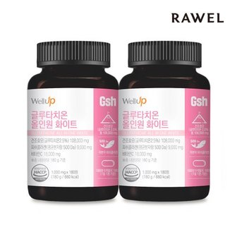 로엘 웰업 고함량 108,000mg 글루타치온 올인원 화이트정 180정 2통 / 총 12개월