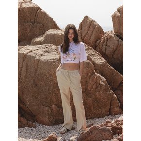 Beige Parachute Pants