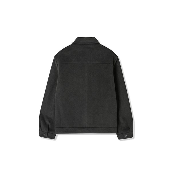 남성 폴리 브러쉬 베이직 집업 블루종 (BLACK) (HBAUJ40)