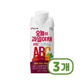 유어스 오늘의과일야채ABC 사과비트당근 건강음료 250ml x 3개