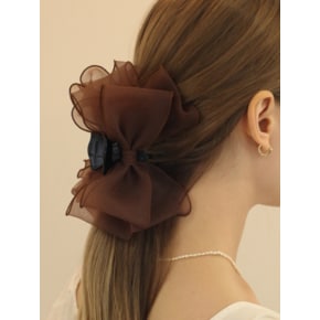 LV025 Double ribbon hair clip