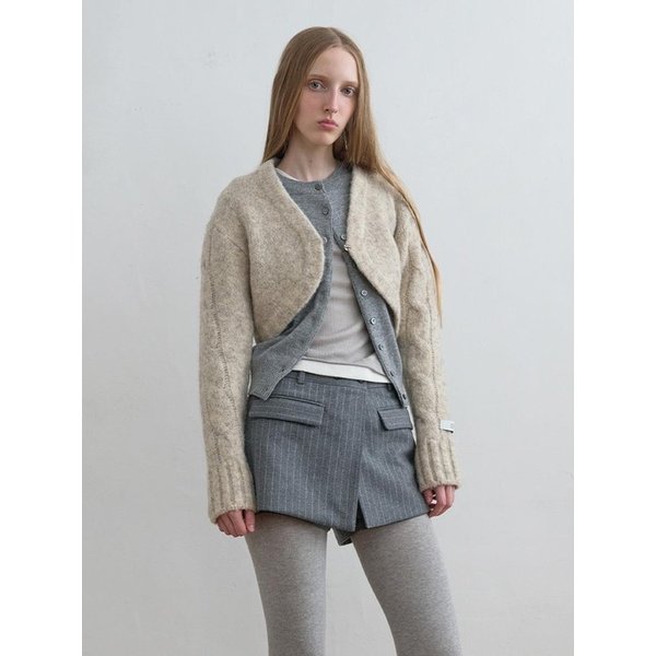 Cable Knit Bolero Oatmeal