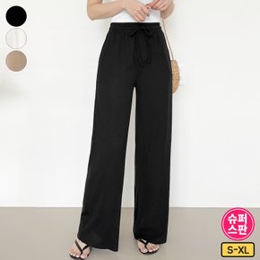 제이지컴퍼니 여성용 숏/롱 기장선택가능 찰랑찰랑 시원한 밴드 일자 와이드 팬츠 바지