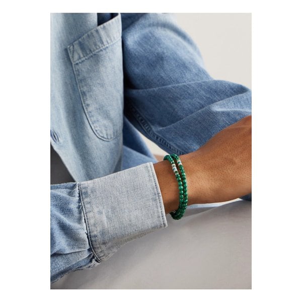 미키아 스털링 실버 말라카이트 브레이슬릿 46376663162912533