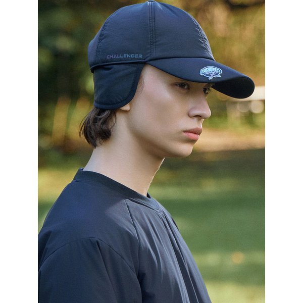 남성 패딩충전 귀달이 방한 볼캡 자석 볼마커 구성 블랙