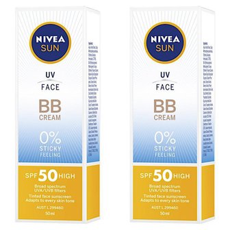  니베아 썬스크린 페이스 비비크림 sun SPF 50 uv face bb cream 50ml 2개