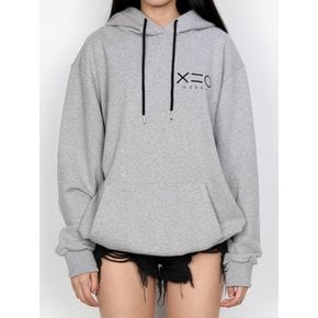 GREY DOZOH BLACK LOGO HOODIE SWEATSHIRTS