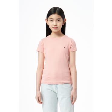 타미힐피거키즈 25년 S/S T42F1KKO330GT4 기본 반팔 티셔츠 2P(화이트,핑크)