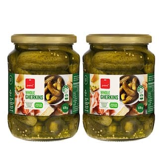  팜스 홀 미니 오이 피클 Pams Whole Gherkins 670g 2개