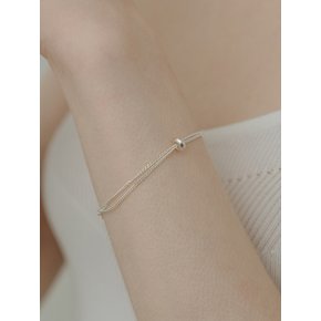 [Silver925] WE017 Silver ball layered bracelet