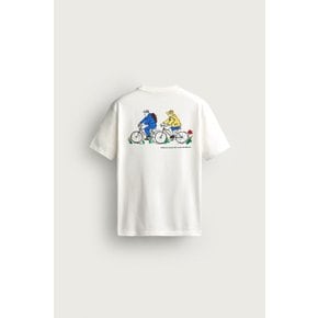 레귤러핏 배색 프린트 반팔 티셔츠 / 6224/332/251 OYSTER-WHITE