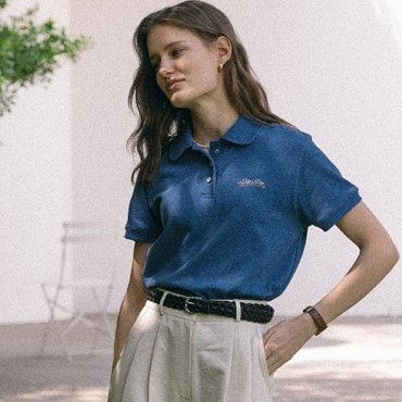 틸아이다이 Terry collar T-shirt_Blue
