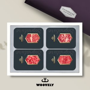 우블리 1++(8)투뿔한우 로스정육세트 2호(꽃등심+갈비살+불고기+국거리 각400g/총 1.6kg)냉장_우블리