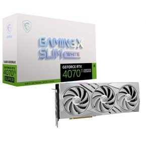 MSI GeForce RTX 4070Ti SUPER 16G GAMING X SLIM WHITE PCIe4.0 VD8727 약 3슬롯 두께・3팬