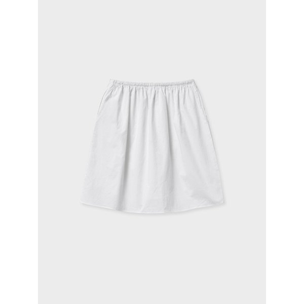 Cotton midi skirt_ivory