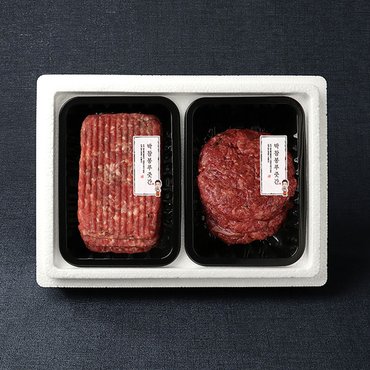 박참봉푸줏간 한우 떡갈비/언양불고기 혼합선물세트 1호 810g (떡갈비360g x 1팩 / 언양불고기450g x 1팩)