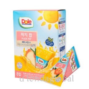 돌 후룻팝 피치 어린이 여름 간식 음료 62ml 8p 4박스